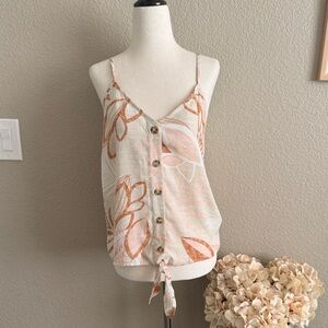 Floral Tie-Front Top